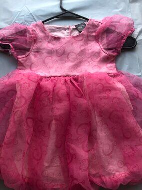 Wicked "Glinda"2T Dress; Pink w/Tulle overlay w/design; Like new condition